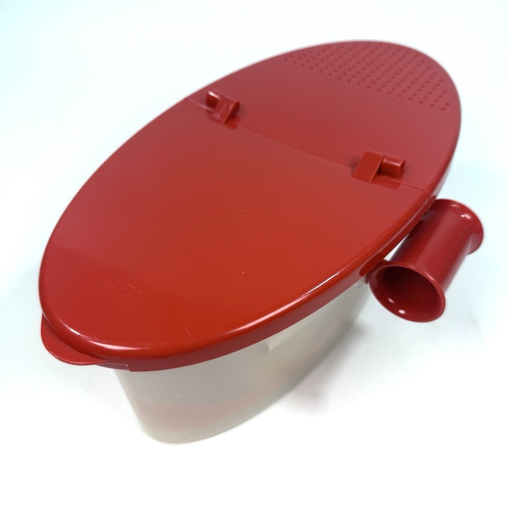 Microwave Pasta Boat TeleBrands Red Complete Strainer Insert Recipe Book